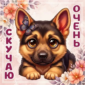 Открытка добрая картинка с пёсиком