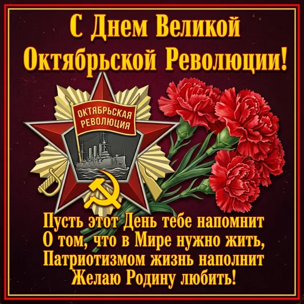 Картинка красивая картинка с днём великой октябрьской революции