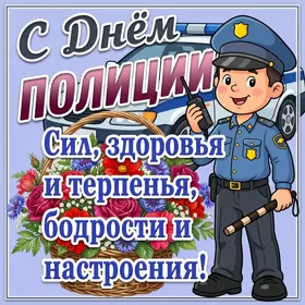 Открытка позитивная картинка день полиции