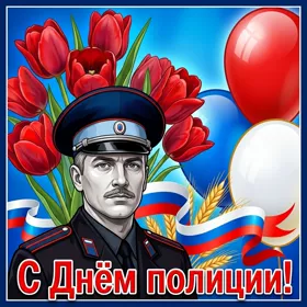 Открытка поздравительная картинка с днем полиции