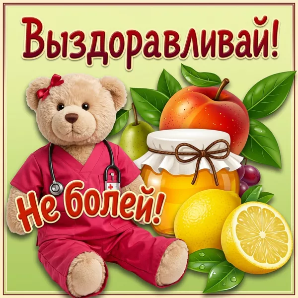 Открытка интересная открытка выздоравливай