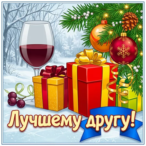 Картинка зимняя открытка дорогому другу