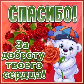 Картинка открытка спасибо и счастья вам