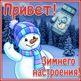 Открытка прикольная картинка зимний приветик