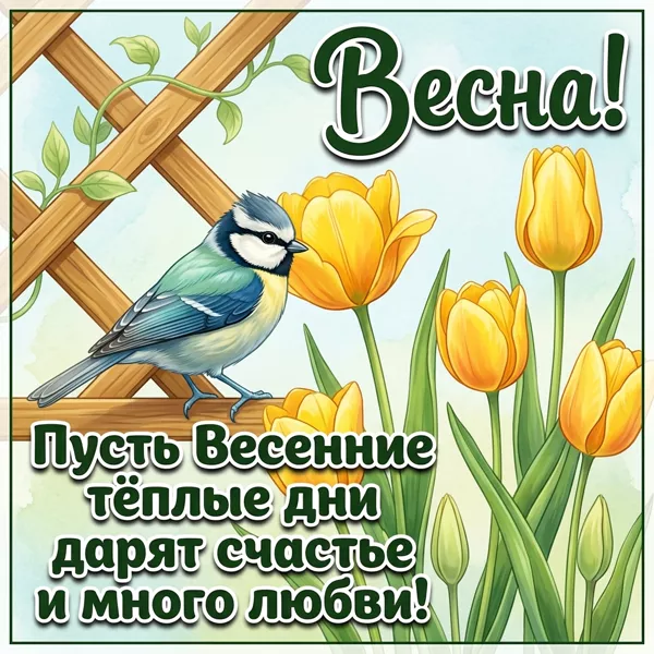Открытка красивая открытка прекрасной весны