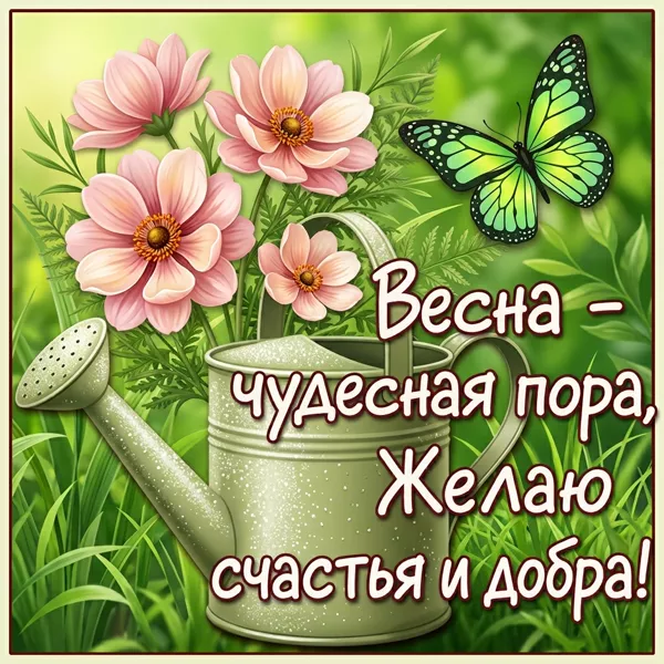 Открытка милая открытка счастливой весны