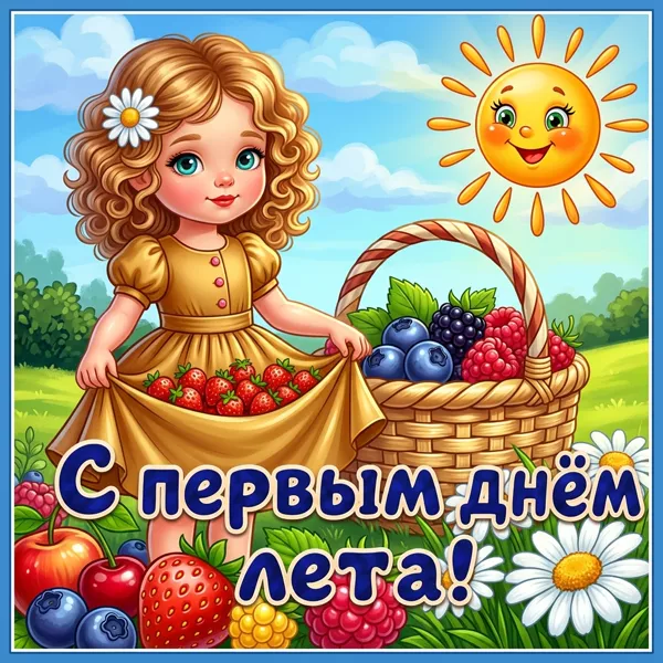 Открытка супер картинка с наступлением лета