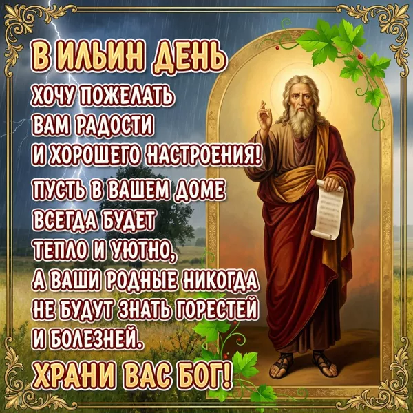 Картинка чудесная открытка ильин день